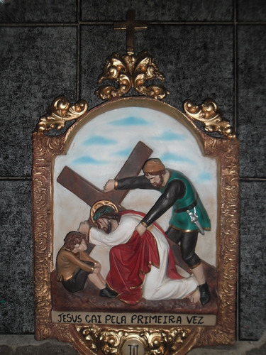 Via Sacra Resina 15 Quadros 65x40cm Frete Grátis Sul Sudeste