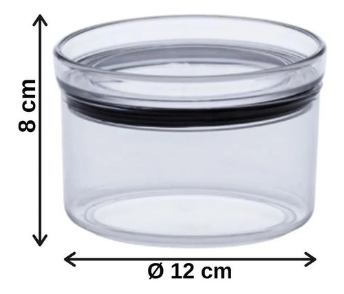 Imagem 2 de 4 de Pote Plástico Hermético Redondo 480ml Empilhável Paramount