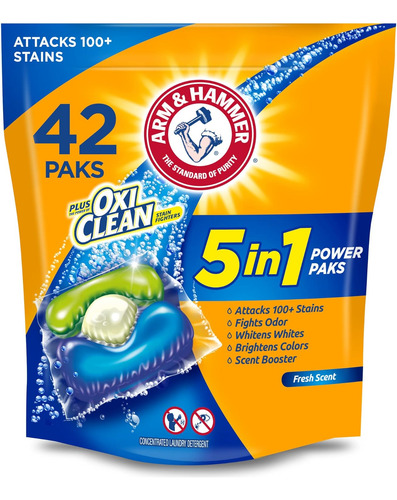 Detergente Arm And Hammer Plus Oxiclean 5 En 1 Paquetes