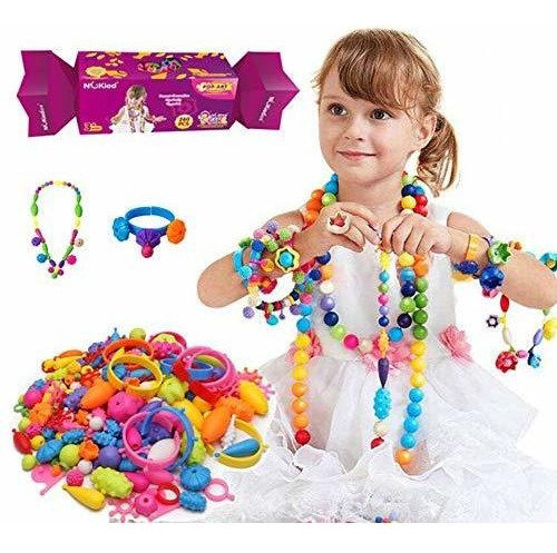 Snap Pop Beads Girls Toy - Happytime Diy Jewelry Kit Div