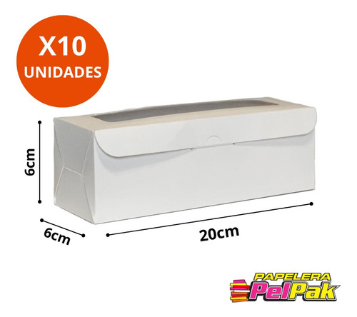 Caja Fosforera Con Visor Para Macarons - Alfajores 20x6x6 