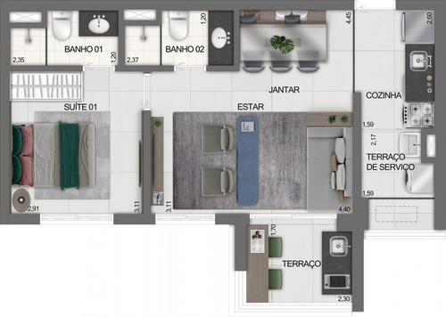 Imagem 5 de 15 de Apartamento Para Venda Em São Paulo, Moema, 2 Dormitórios, 1 Suíte, 2 Banheiros, 1 Vaga - 21_1-1572389