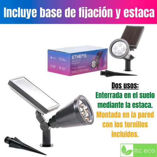 Imagen 5 de 10 de Estaca Solar Reflector Pared Exterior Jardin 3 Intensidades