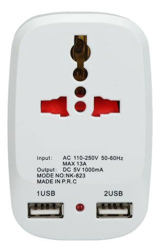 Adaptador De Viaje Convertidor Universal Enchufe De