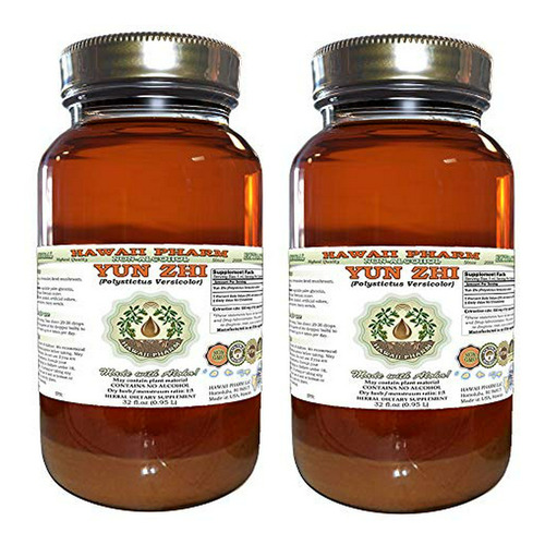 Extracto Líquido De Champiñón Turkey Tail Yun Zhi De Hawaii Pharm 2x32 Oz