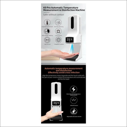 Imagen 2 de 10 de Termómetro Dispensador De Alcohol Gel K9pro Inteligente Ce