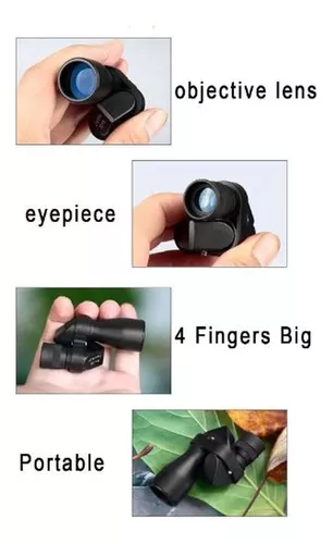 Telescopio de mano, telescopio monocular central, mini portátil para  deportes, senderismo, concierto, viajes, para adultos y niños, para  camping