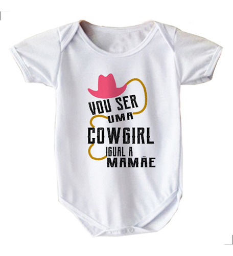 Body De Bebês Cowgirl Igual A Mamãe Mundo Country
