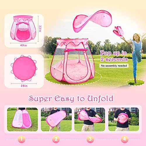 Princess Castle Girls Play Tent Con Alfombra Pop Up Play Ten