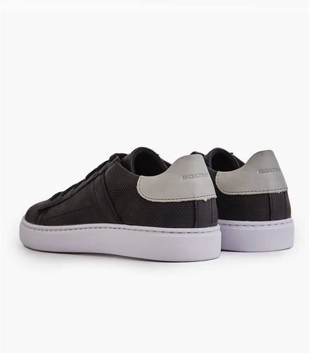 Imagen 3 de 4 de Zapatilla Boating Tanger Urbana De Cuero Negro Hombre