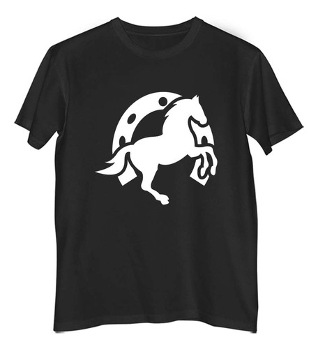 Remera Niño Color  Caballo En Una Herradura Relinchando