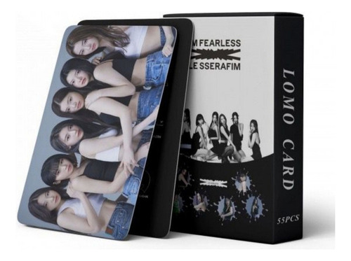 55 Photocards Le Sserafin - Fearless Lomo Cards