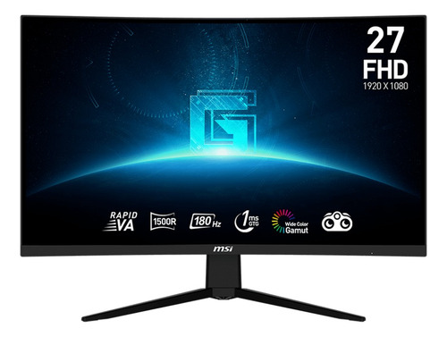 Monitor Gamer Msi 27 G27c3f 1ms 180hz Fhd Curvo Hdmi Negro