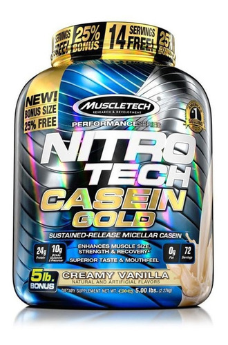 Caseína - Nitrotech Casein Gold 2,27kg - Muscletech