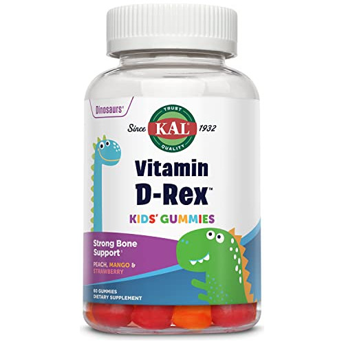 Kal Vitamina D-rex - Gummies De Vitamina D Para Niños Xph3k