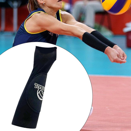Guantes Con Mangas Para Brazo De Voleibol, Soporte Negro