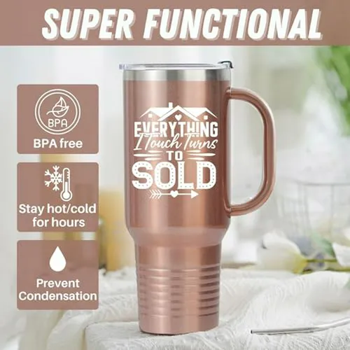 Taza De Acero Inoxidable 40oz Para Agentes Inmobiliarios - O