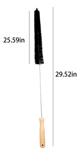 Cepillo De Limpieza Con Mango De Madera, Flexible Y Largo, P