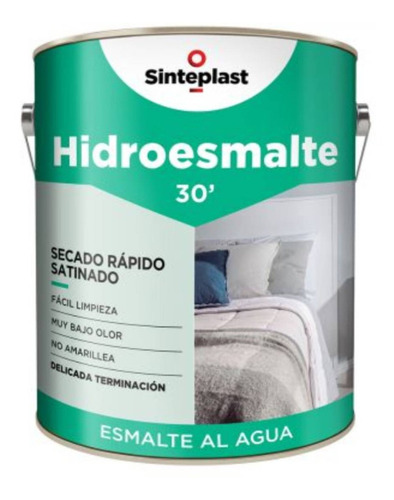 Hidroesmalte Acrilico Al Agua De 1/4lt Sinteplast Blanco