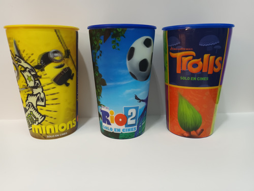Vasos Cinepolis Intensamente, Minions, Wifi Ralhp, Trolls (Usado)
