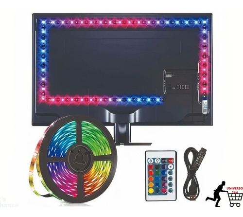Fita Led Ultra Rgb Com Sensor Ritmitco 2 Metros Com Controle