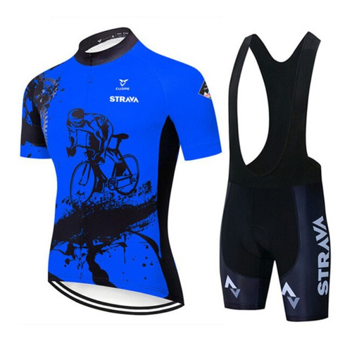 Conjunto Ciclismo Tricota Strava 19 D Calza Acolchado 