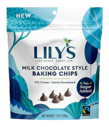 Lily's New Look No Sugar Chispas De Chocolate De Leche 198 G