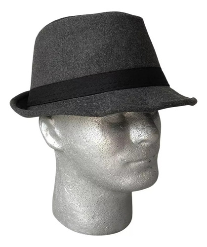 Sombrero Fedora Tango Gardelito Chambergo Fieltro 24045 Gris 57-59 Unico 24045