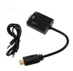 Cabo Hdmi Macho Para Femea Vga Adaptador Conversor Audio