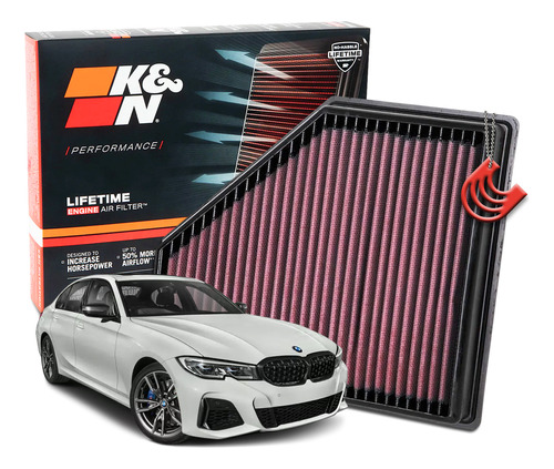 Filtro De Ar Esportivo Inbox Ken 33-3136 Bmw M340i 2019