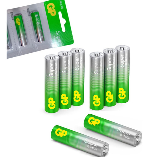 Pila Baterias Aa Gp Super Alkaline Pack De 10 - Tienda Fisic