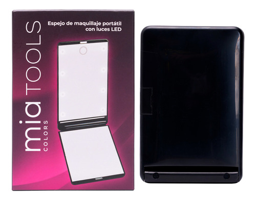 Mia Colors Tools Espejo Maquillaje Portátil Con Luz Led 3c