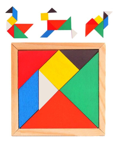 Juego Tangram Didáctico De Madera