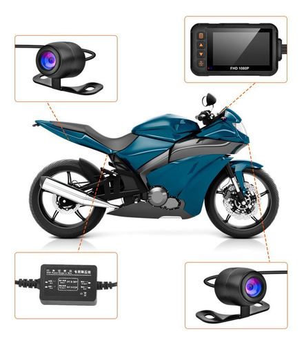 Motorcycle Dashcam 64gb Card Waterproof Vehicle Powered 720p
