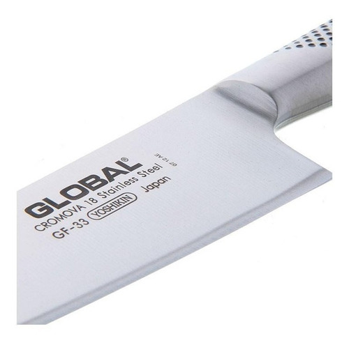 Imagen 3 de 3 de Cuchillo Medio Golpe Forjado 20cm Global Gf-33 Japones Vlc