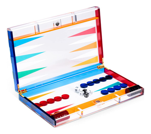 Juego De Backgammon 14 X 8.5 X2 Para Adultos Con Piezas De