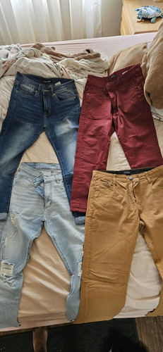 Pack De 4 Pantalones 2 Jean Skinny Y Dos De Color