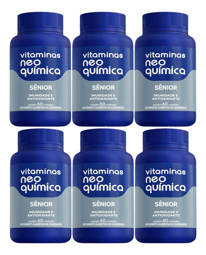 Kit 6 Suplemento Vitamínico Sênior 60 Cápsulas - Neo Química