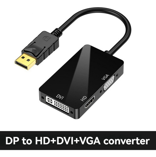 Cable Adaptador Dp A Vga Dvi 3 En 1 Dp One To Three Video Co