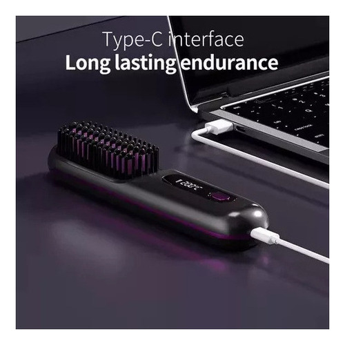 Wa Para Escova De Cabelo Pente Sem Fio Fast Heating Usb