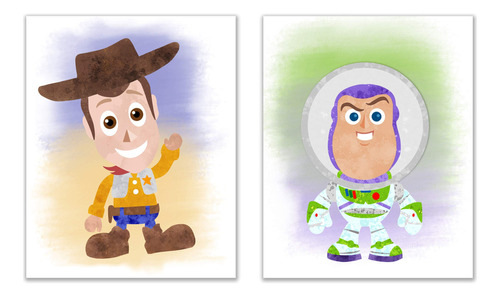 Toy Story - Juego De 2 Impresiones De Bebe (8.0 X 10.0 in)