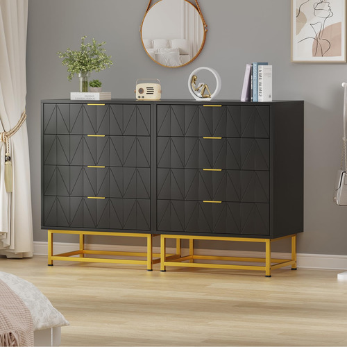 Cómoda De 4 Cajones Para Dormitorio Cómoda Alta Blanca Con