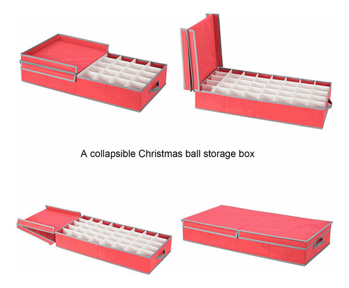 Caja De Almacenamiento De Bolas De Navidad Con 40 Compartime