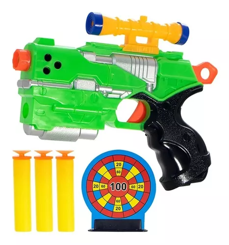 Armas De Brinquedo Sniper & Metralhadora Pressão Dardos Swat