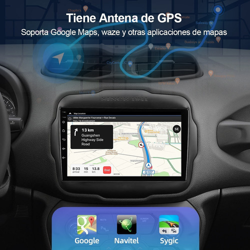 Estéreo Cámara Para Jeep Renegade 2014-2022 Frente Gps Kit