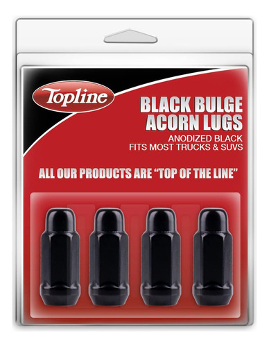 Topline Products Lengüeta Bellota Negro Anodizado Tratada Rh
