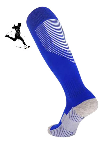 Calcetines De Fútbol De Alta Calidad Lingtu Gruesos Azul