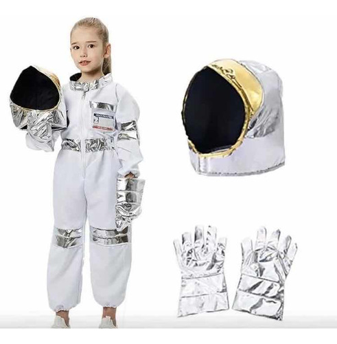 Traje De Astronauta Para Niños Y Niñas Disfraz 4 Piezas