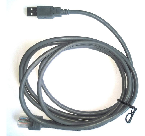 Cable Usb A Rj48 2 M Gris Para Escáner De Código De Barras