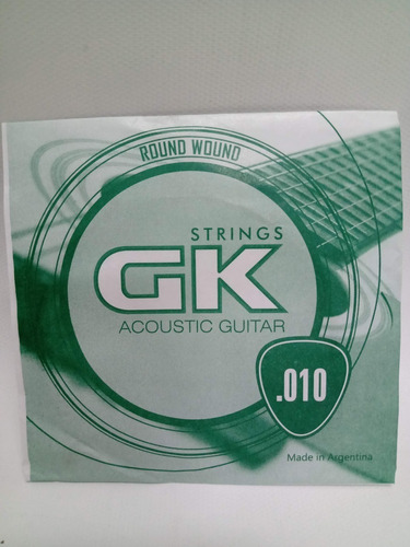 Cuerda Individual Guitarra Acústica Calibre 0.10 Gk